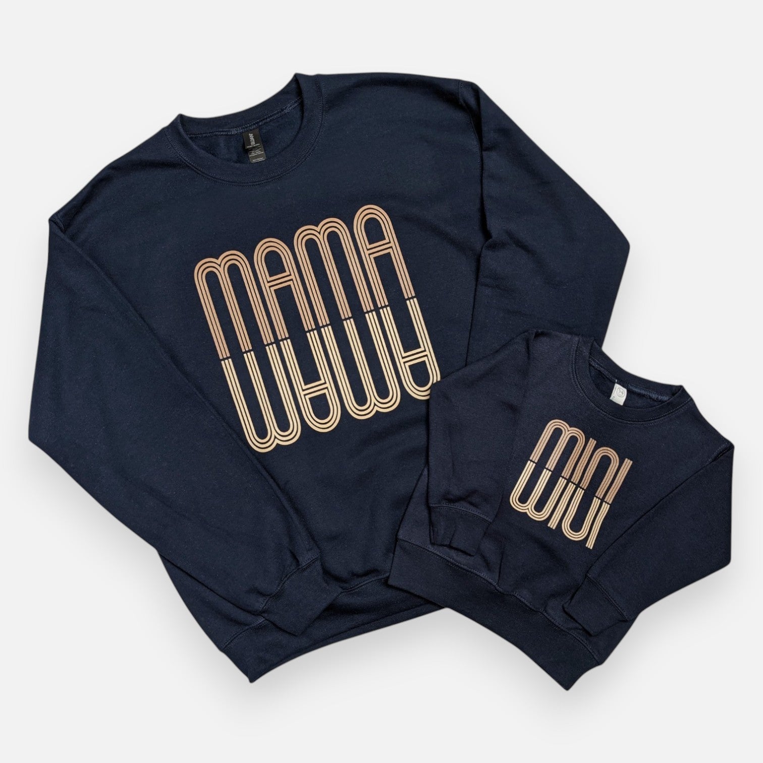 Navy Mama + Mini Crewneck Set