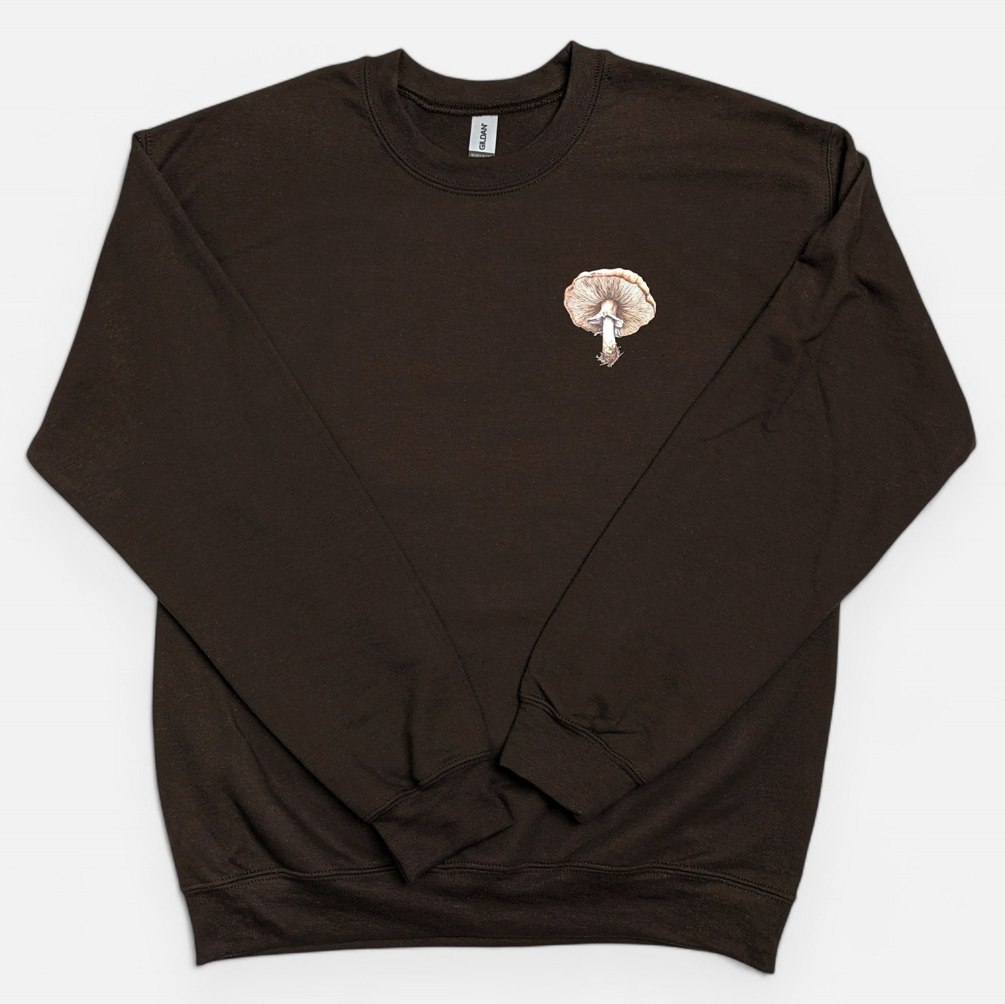 Dark Brown Mushrooms Crewneck