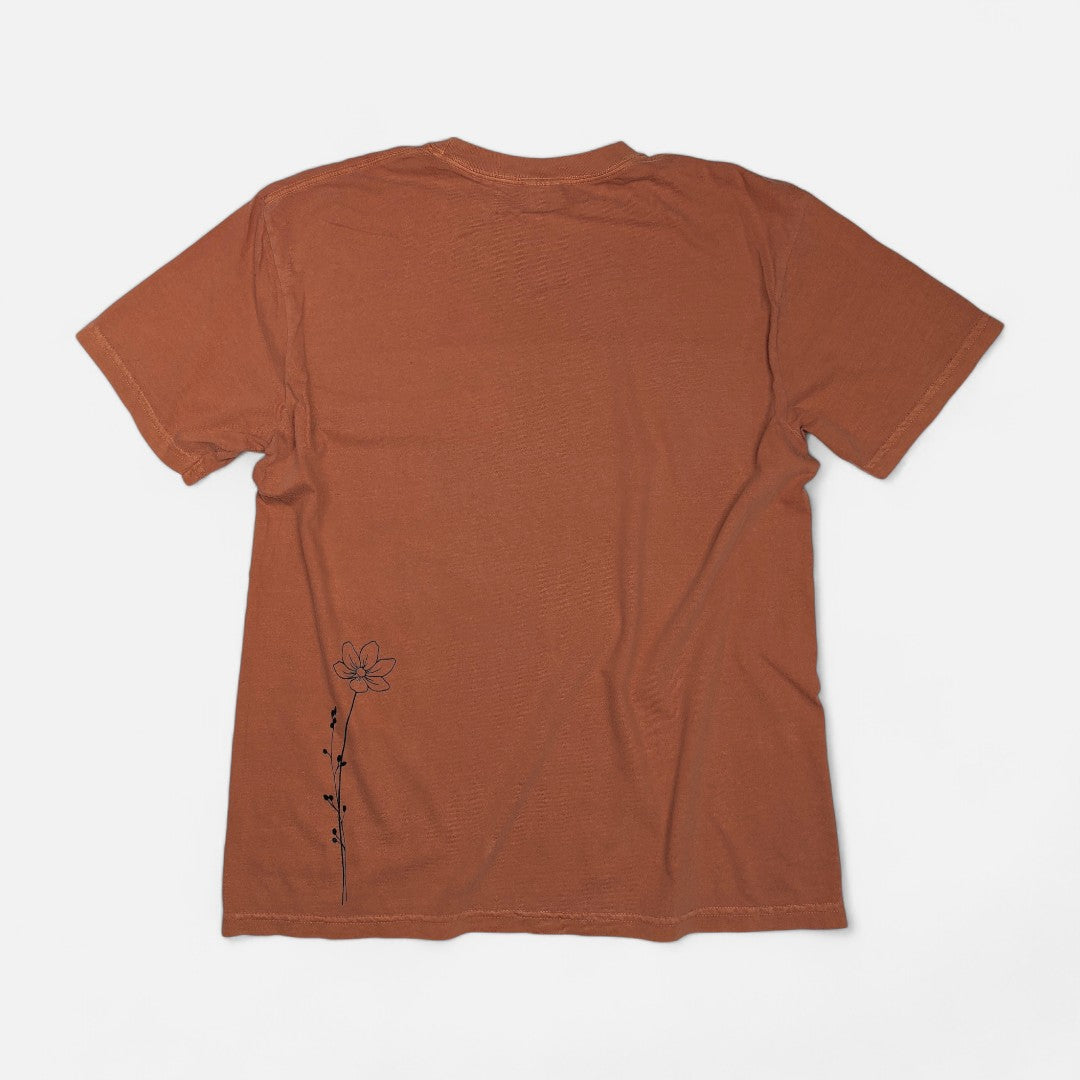Burnt Orange Floral "Mama" T-Shirt