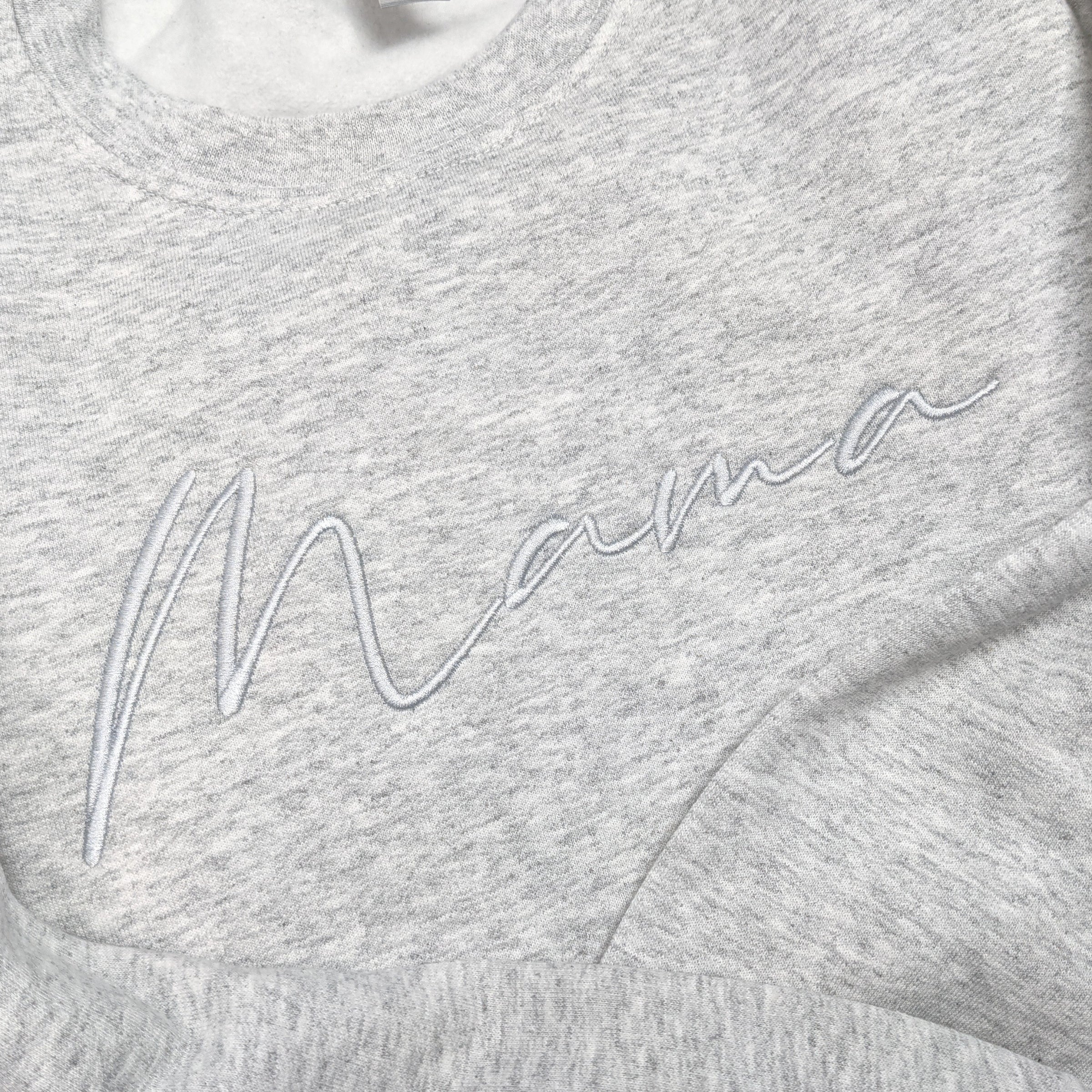 Ash "Mama" Cursive Embroidered Crewneck