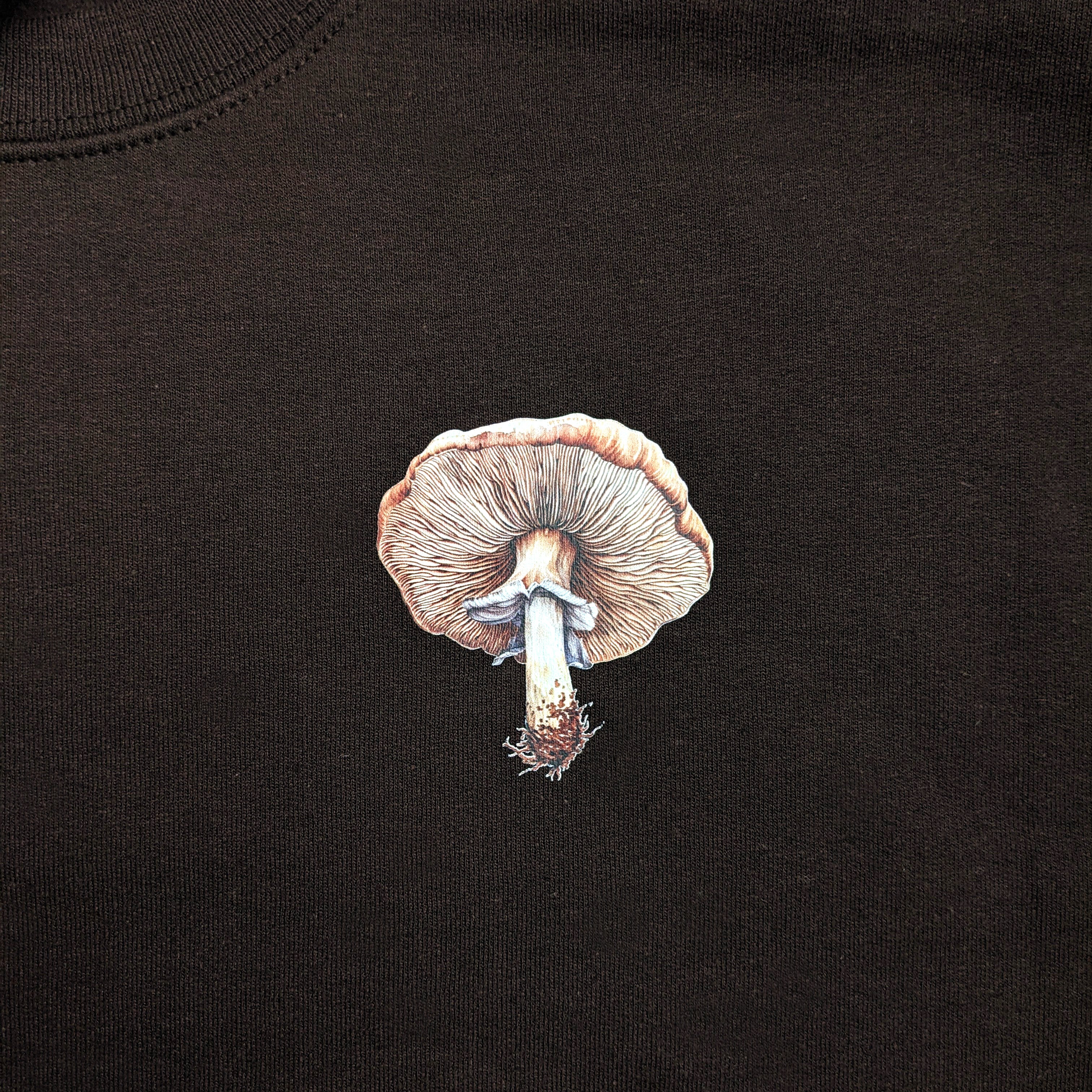 Dark Brown Mushrooms Crewneck