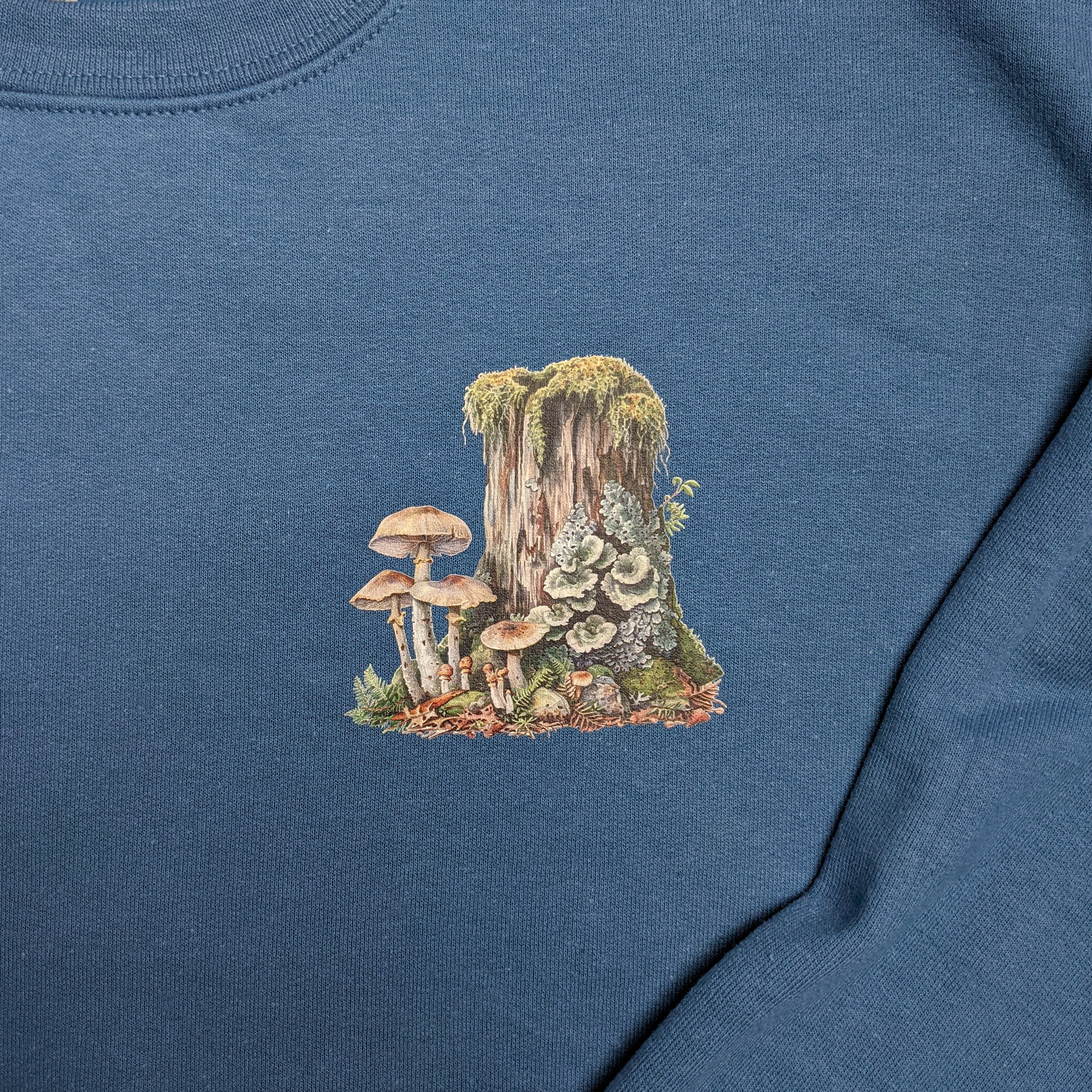 Indigo Blue Mushrooms Crewneck