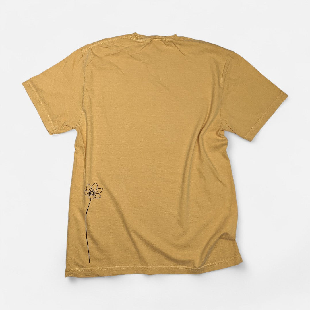 Mustard Floral "Mama" T-Shirt