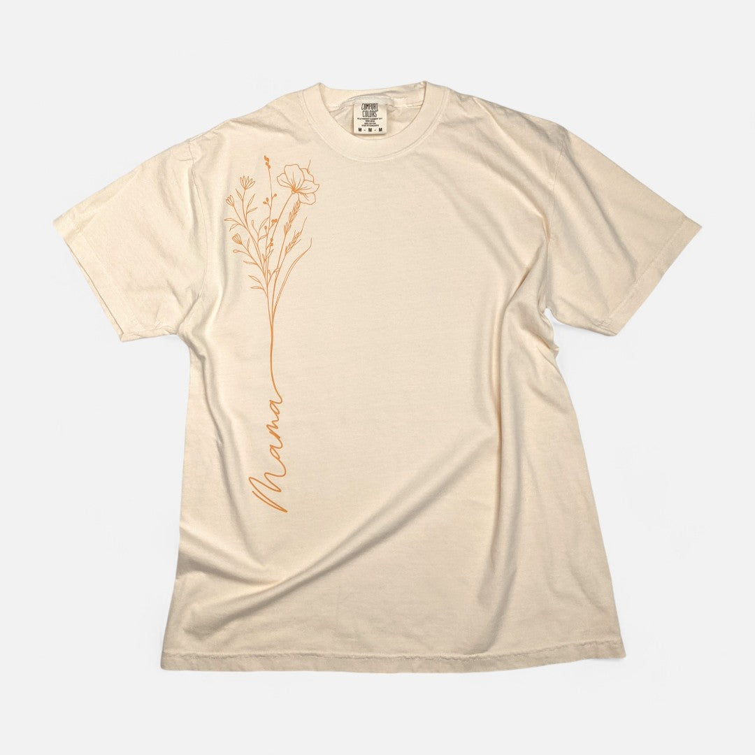 Ivory Floral "Mama" T-Shirt