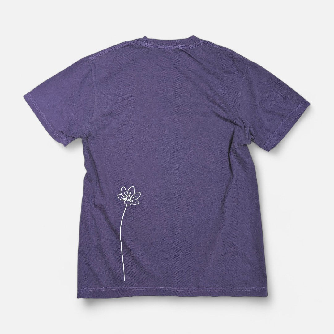 Purple Floral "Mama" T-Shirt