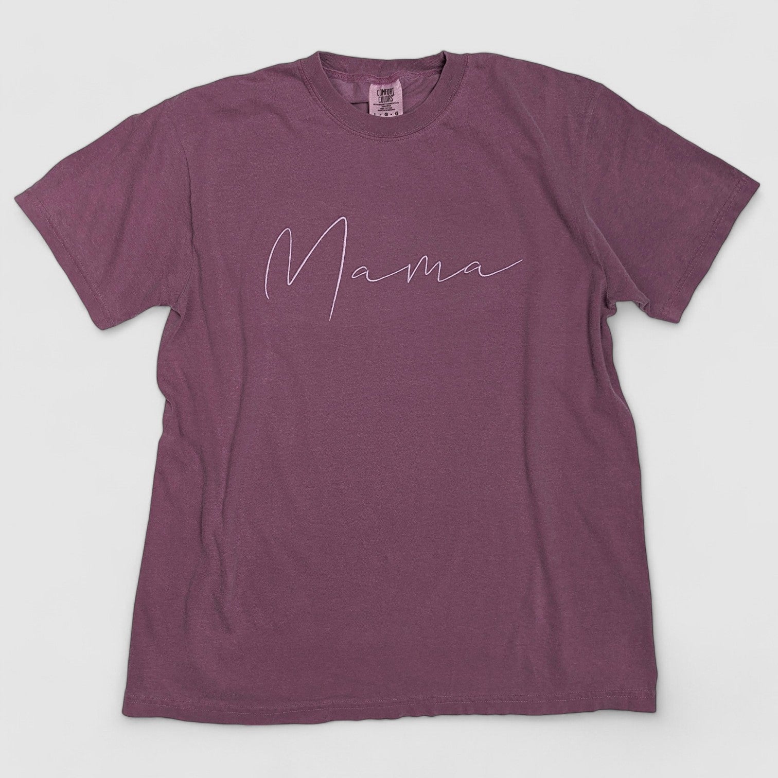 Berry "Mama" Handwritten Embroidered T-Shirt