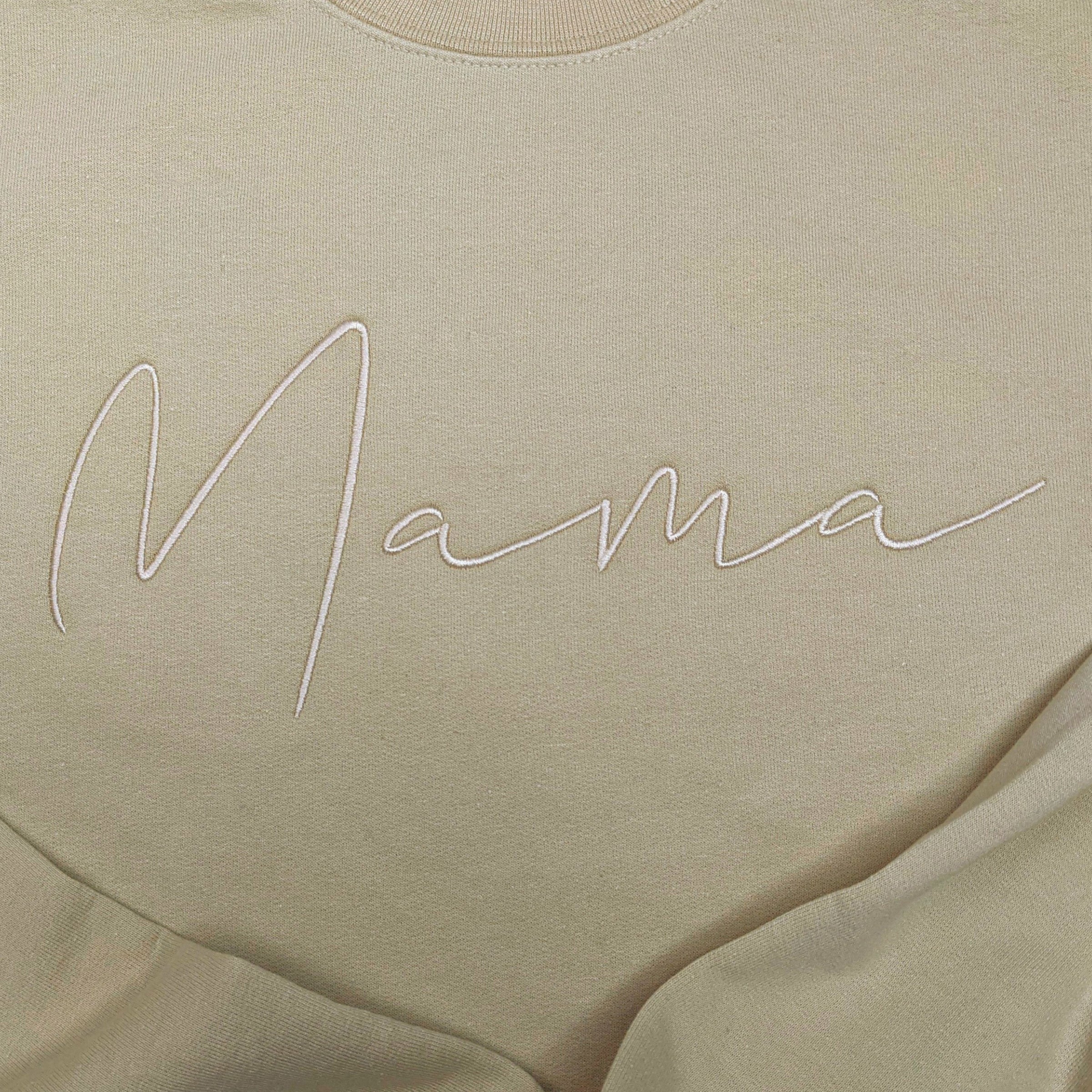 Sand "Mama" Handwritten Embroidered Crewneck